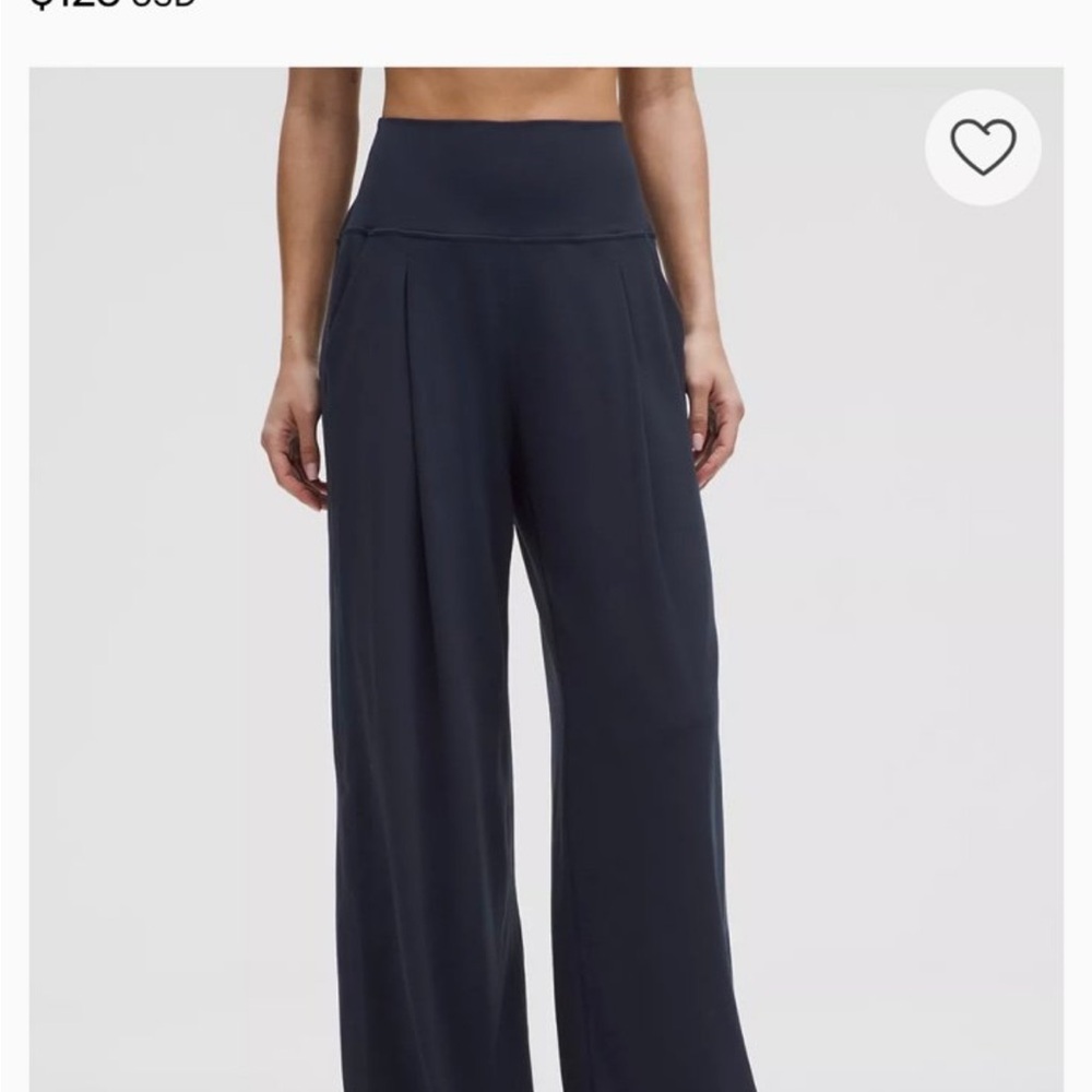 lululemon athletica High-Waist Wide-Leg Pants in Navy
